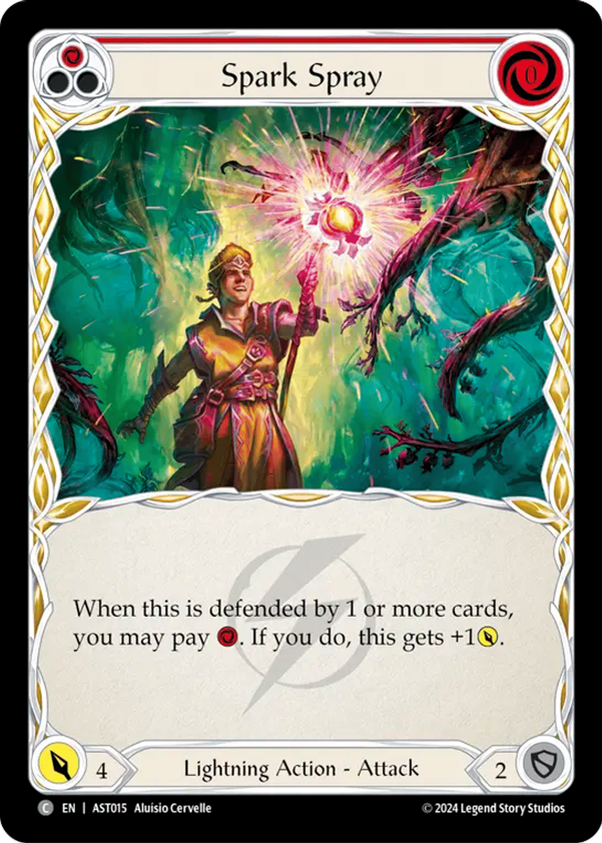 Spark Spray (Red) from Armory Deck - Aurora, Shooting Star - Flesh and Blood