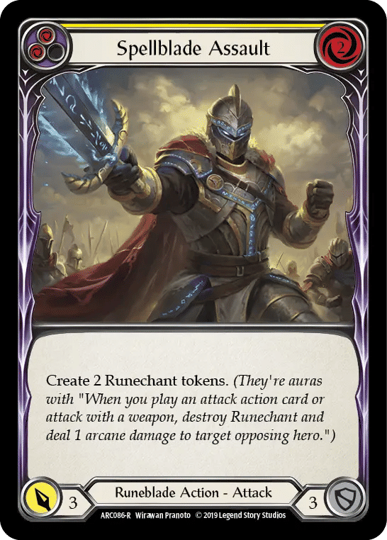 Spellblade Assault (Yellow) — Arcane Rising — Flesh and Blood