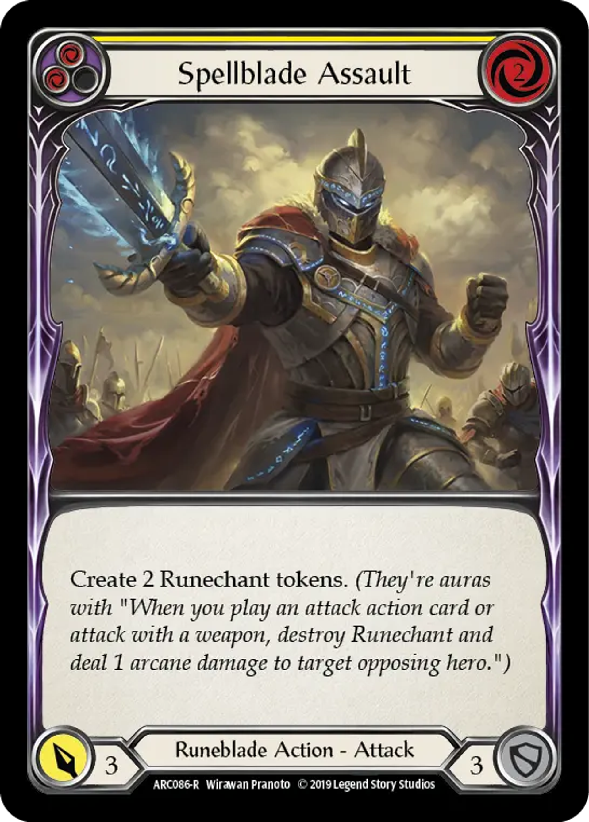 Spellblade Assault (Yellow) — Arcane Rising — Flesh and Blood