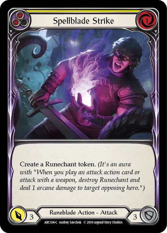 Spellblade Strike (Yellow) — Arcane Rising — Flesh and Blood