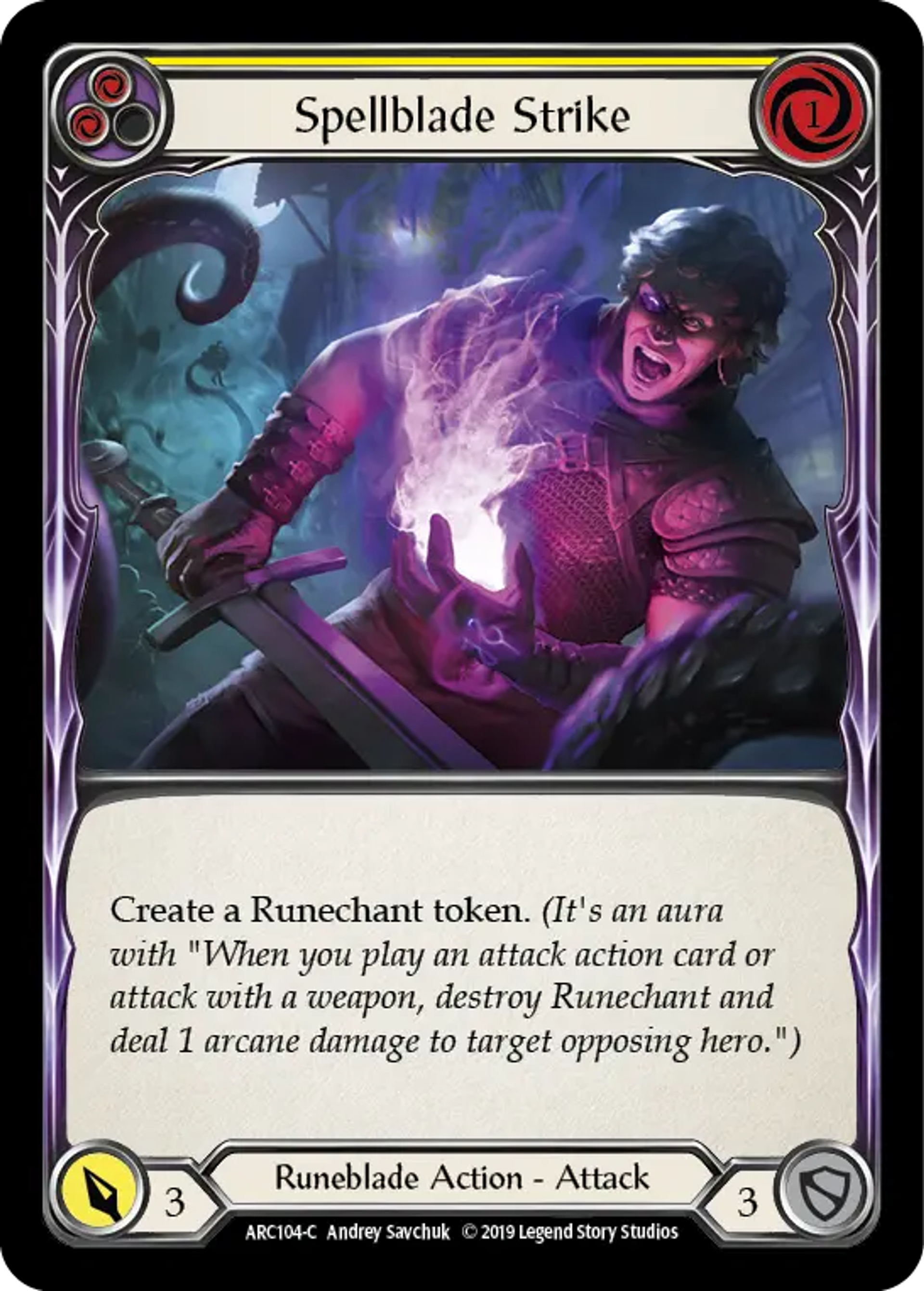 Spellblade Strike (Yellow) — Arcane Rising — Flesh and Blood