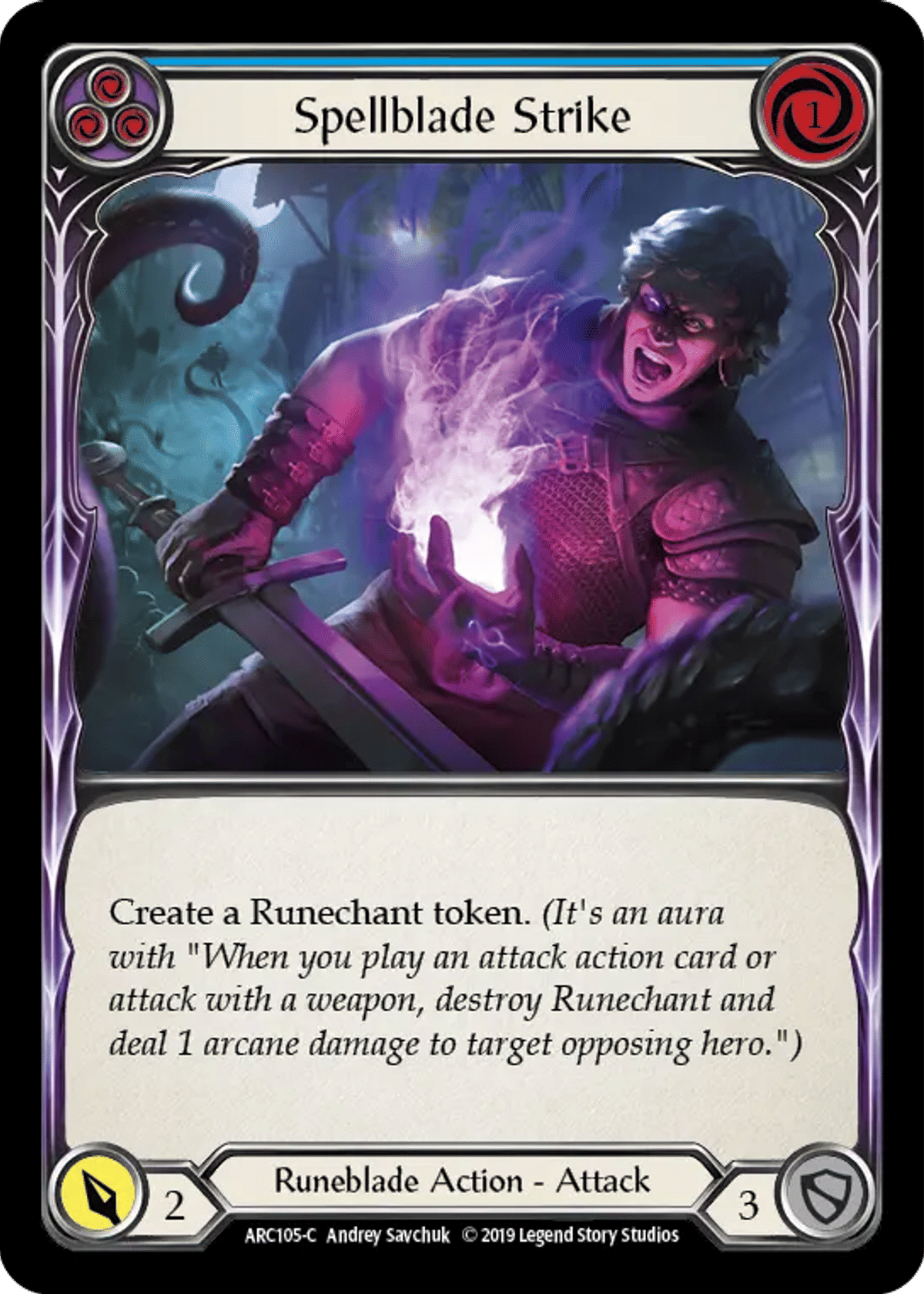 Spellblade Strike (Blue) from Arcane Rising - Flesh and Blood