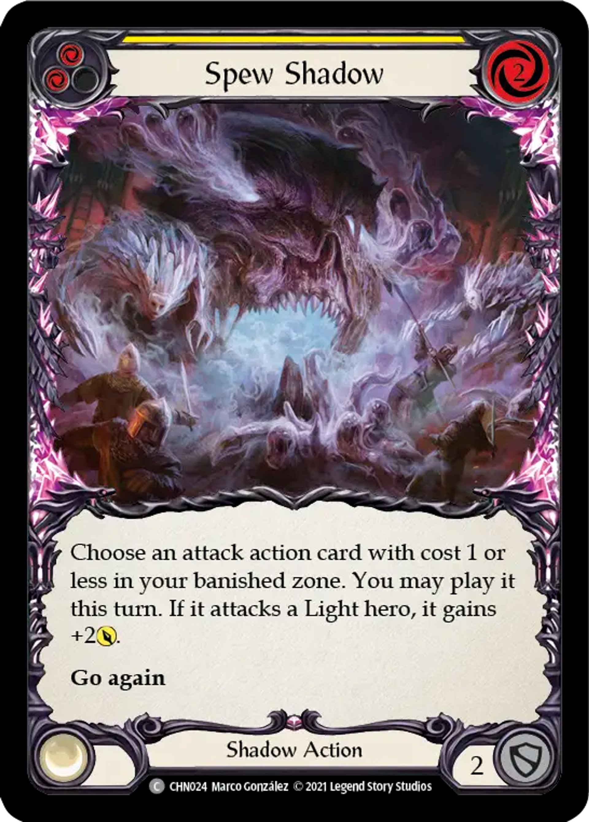 Spew Shadow (Yellow) — Chane - Blitz Deck — Flesh and Blood