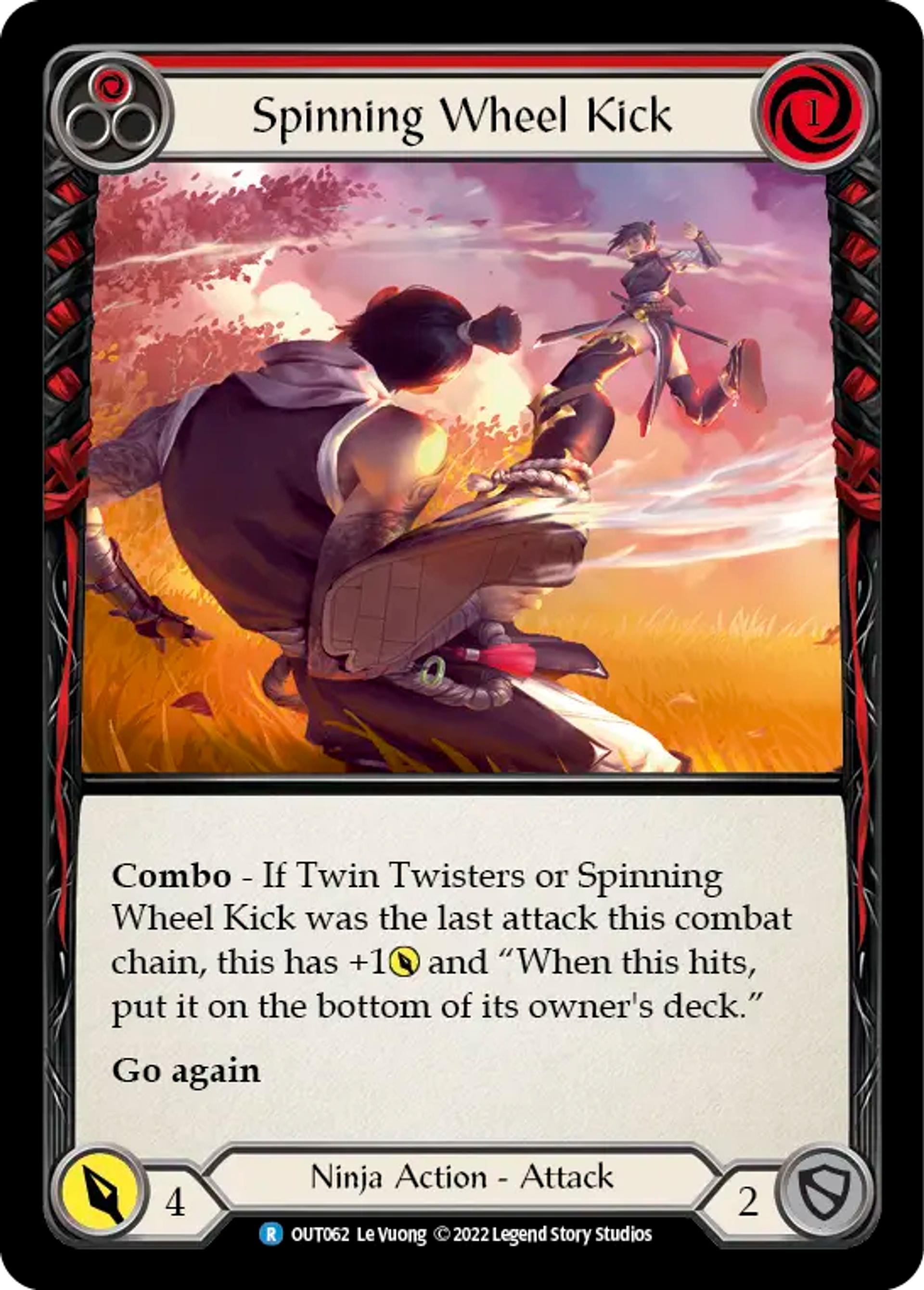 Spinning Wheel Kick (Red) — Outsiders — Flesh and Blood
