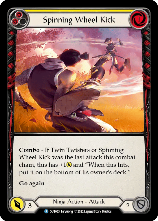 Spinning Wheel Kick (Yellow) — Outsiders — Flesh and Blood