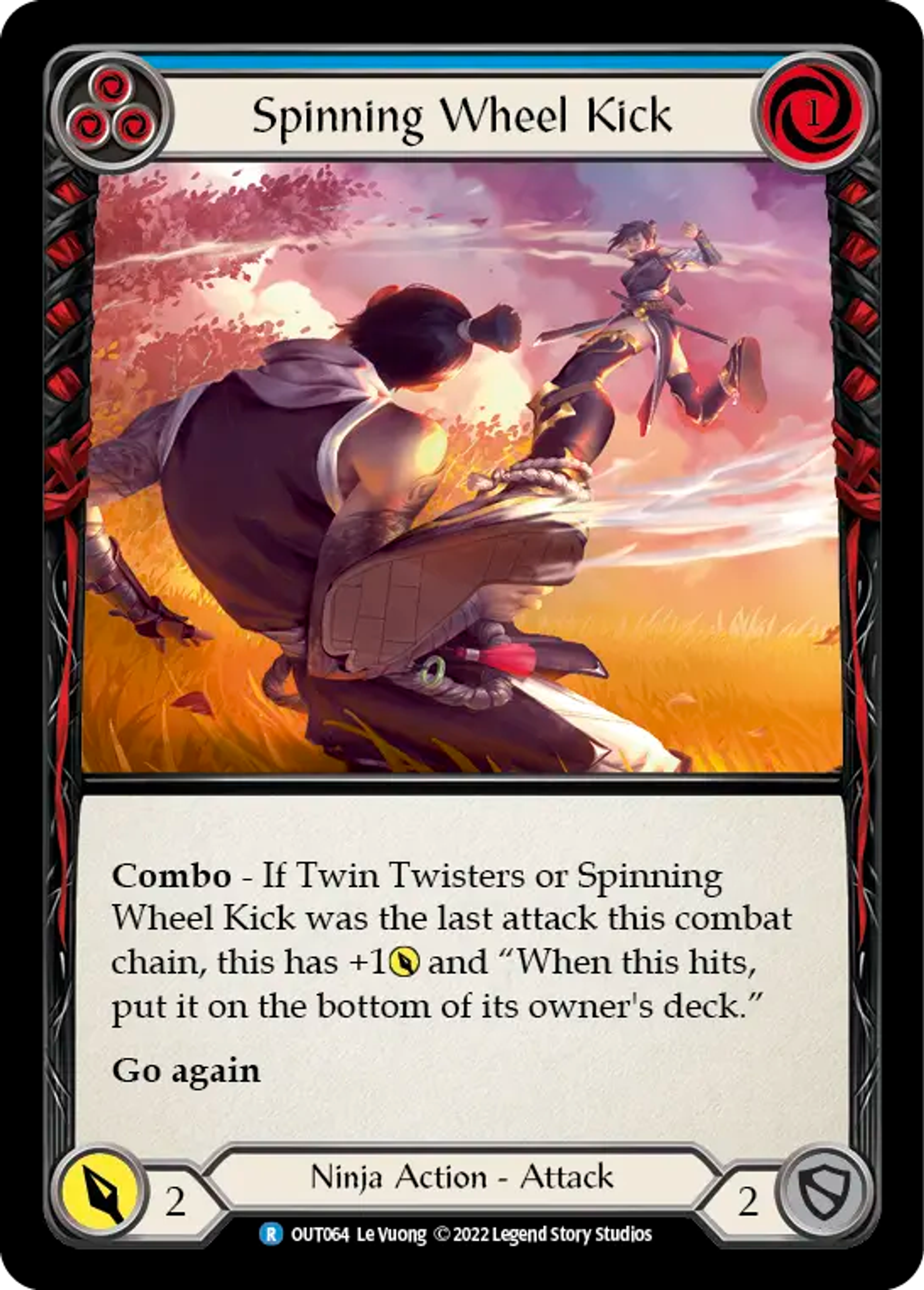 Spinning Wheel Kick (Blue) — Outsiders — Flesh and Blood