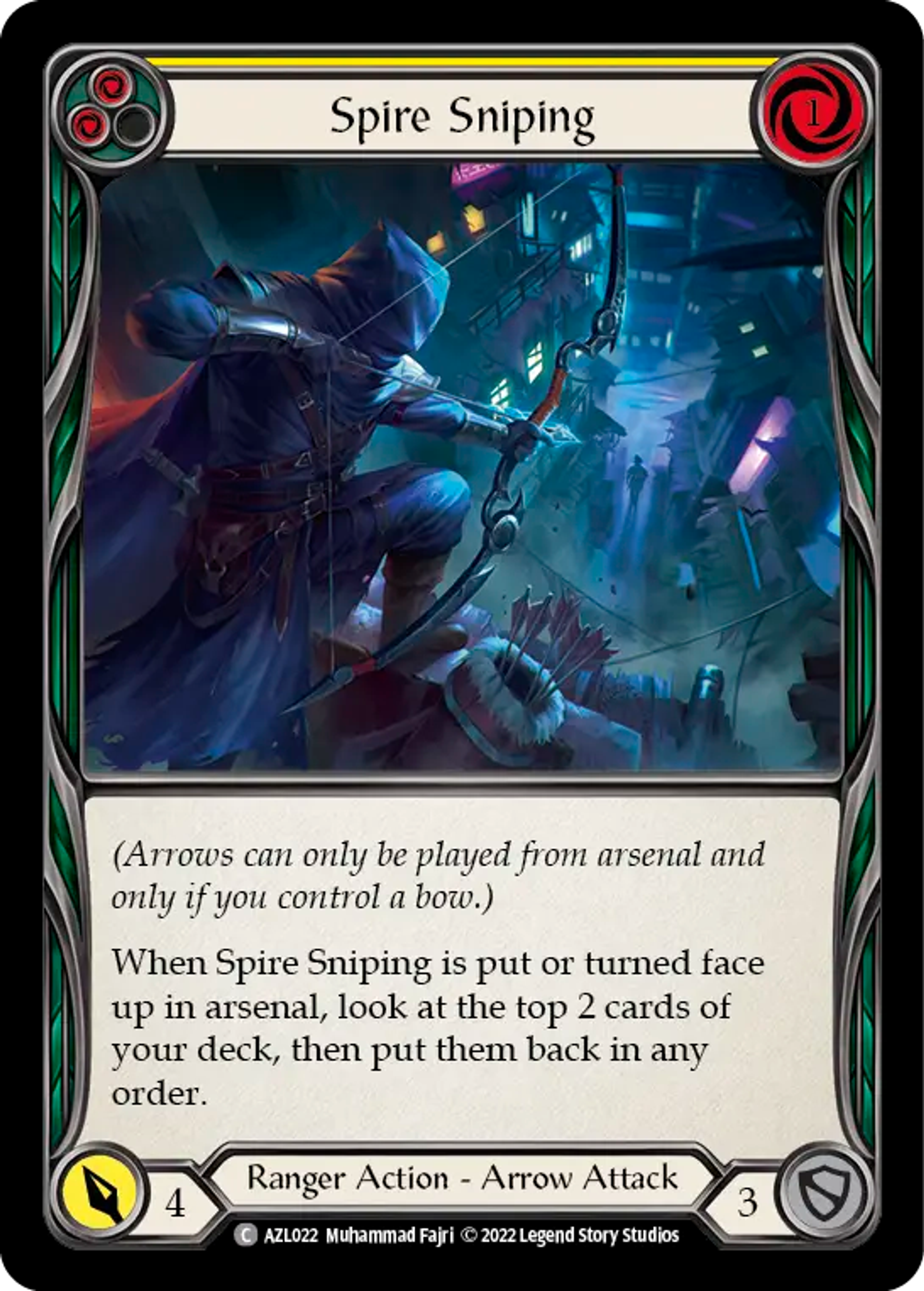 Spire Sniping (Yellow) — Azalea - Blitz Deck — Flesh and Blood