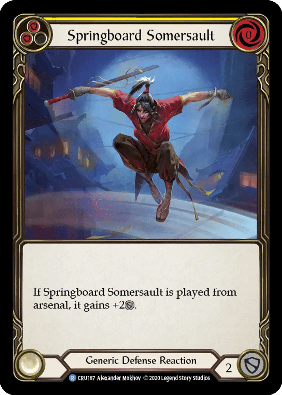 Springboard Somersault (Yellow) from Crucible of War - Flesh and Blood