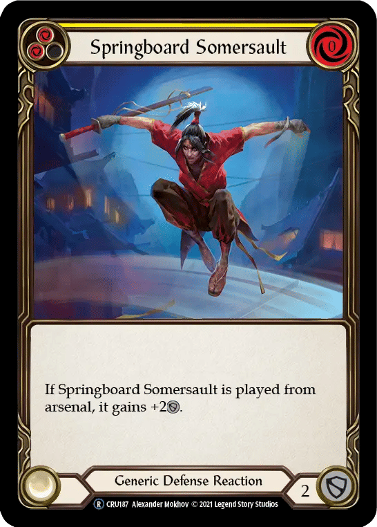 Springboard Somersault (Yellow) — Crucible of War - Unlimited — Flesh and Blood
