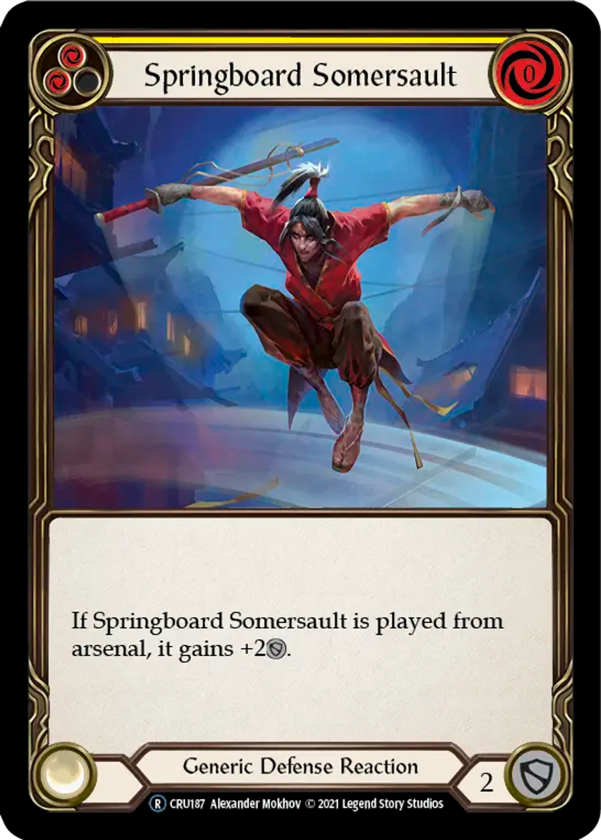 Springboard Somersault (Yellow) — Crucible of War - Unlimited — Flesh and Blood