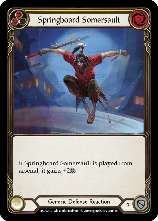 Springboard Somersault (Yellow) — Katsu, the Wanderer - Hero Deck — Flesh and Blood