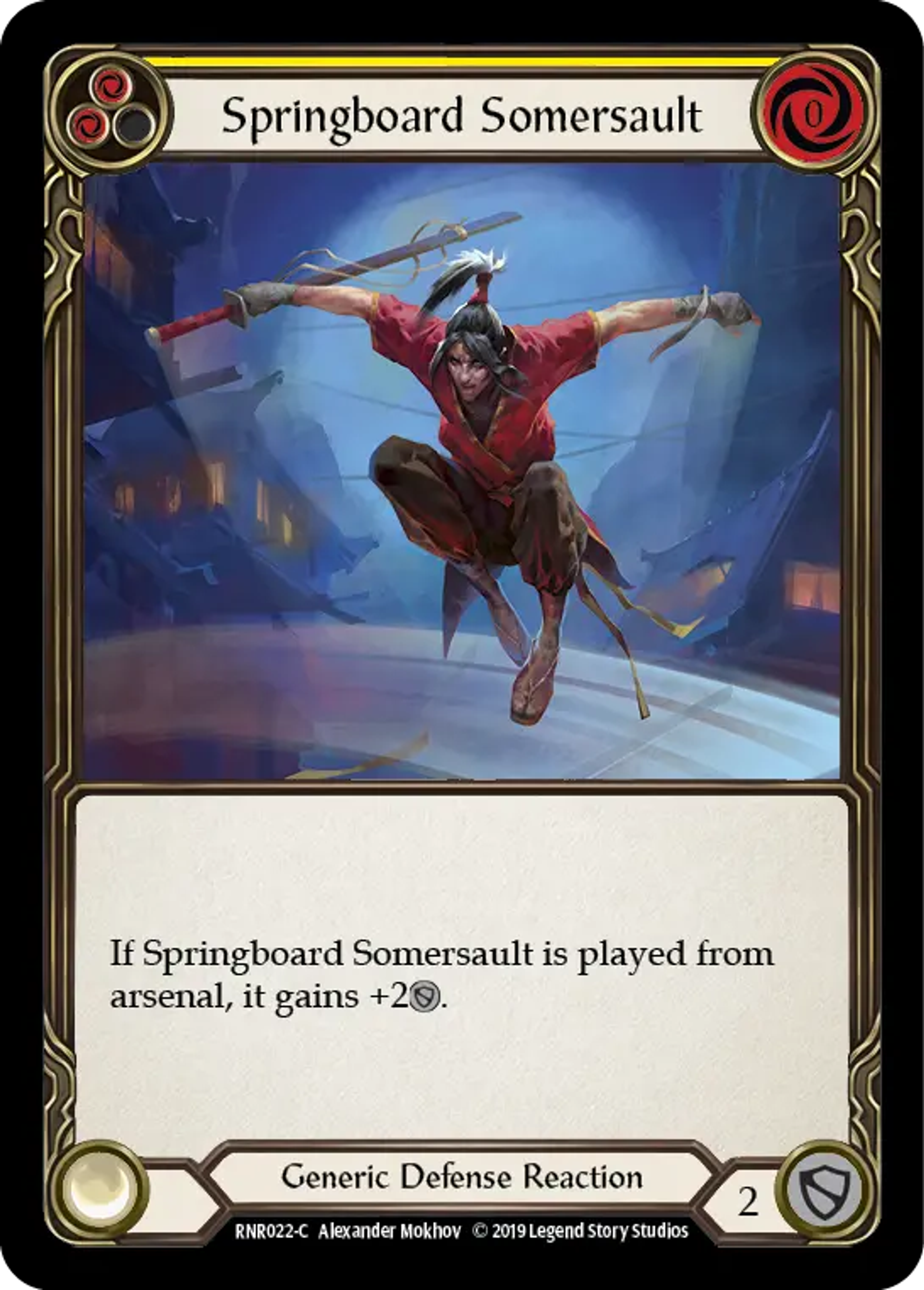 Springboard Somersault (Yellow) — Rhinar, Reckless Rampage - Hero Deck — Flesh and Blood