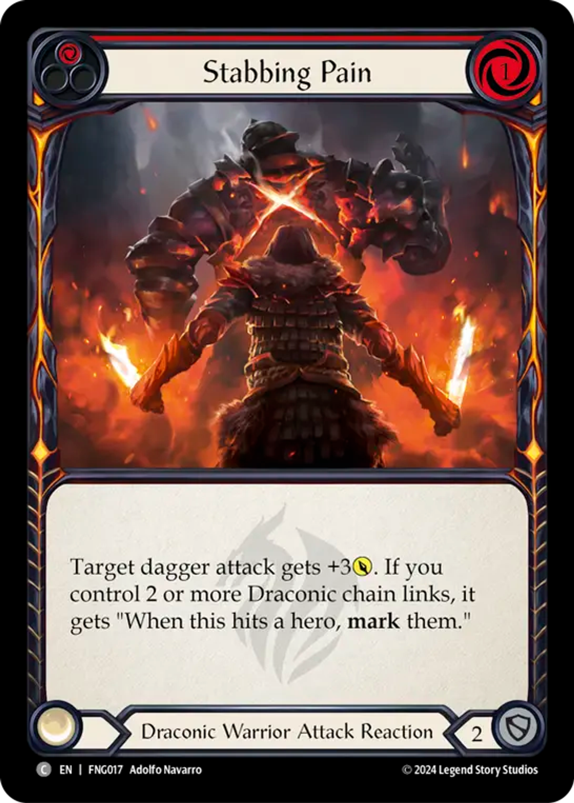 Stabbing Pain (Red) — The Hunted Blitz Deck - Fang — Flesh and Blood