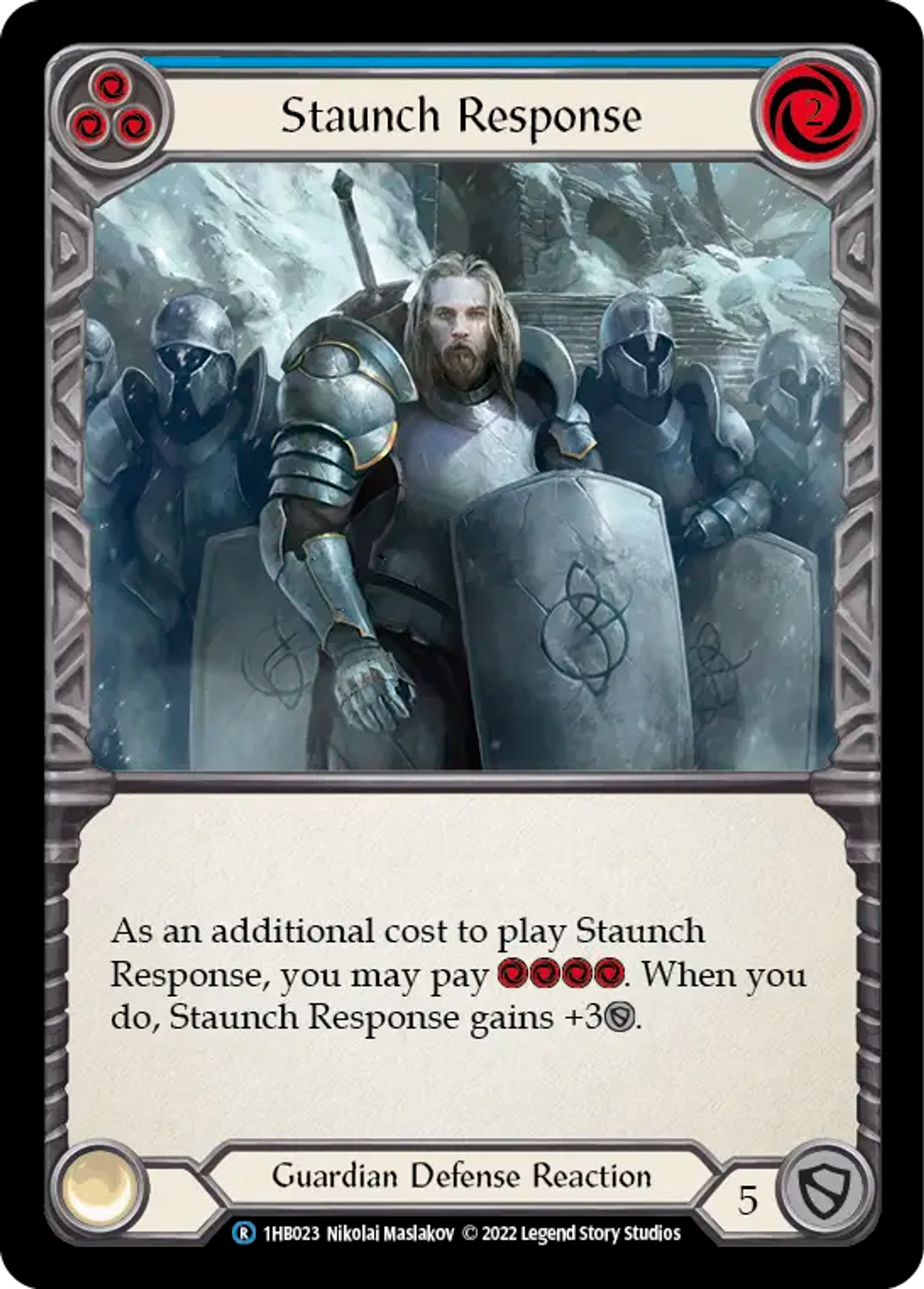 Staunch Response (Blue) — Bravo - Blitz Deck — Flesh and Blood