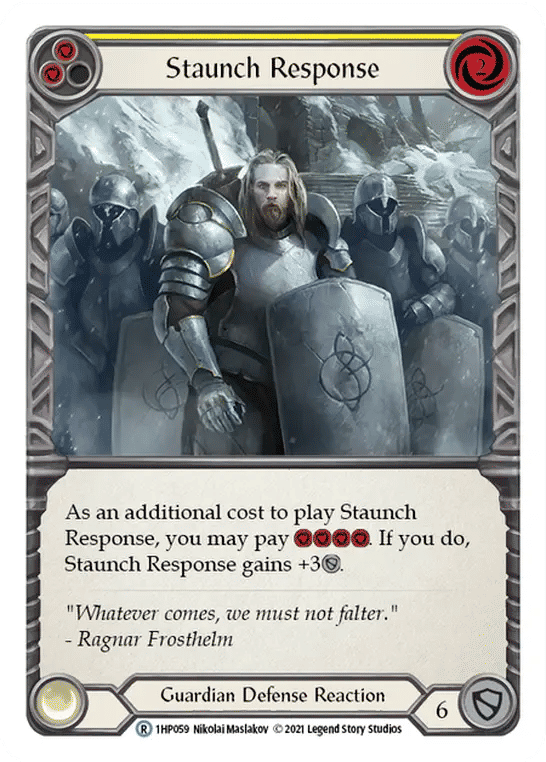 Staunch Response (Yellow) — History Pack 1 — Flesh and Blood