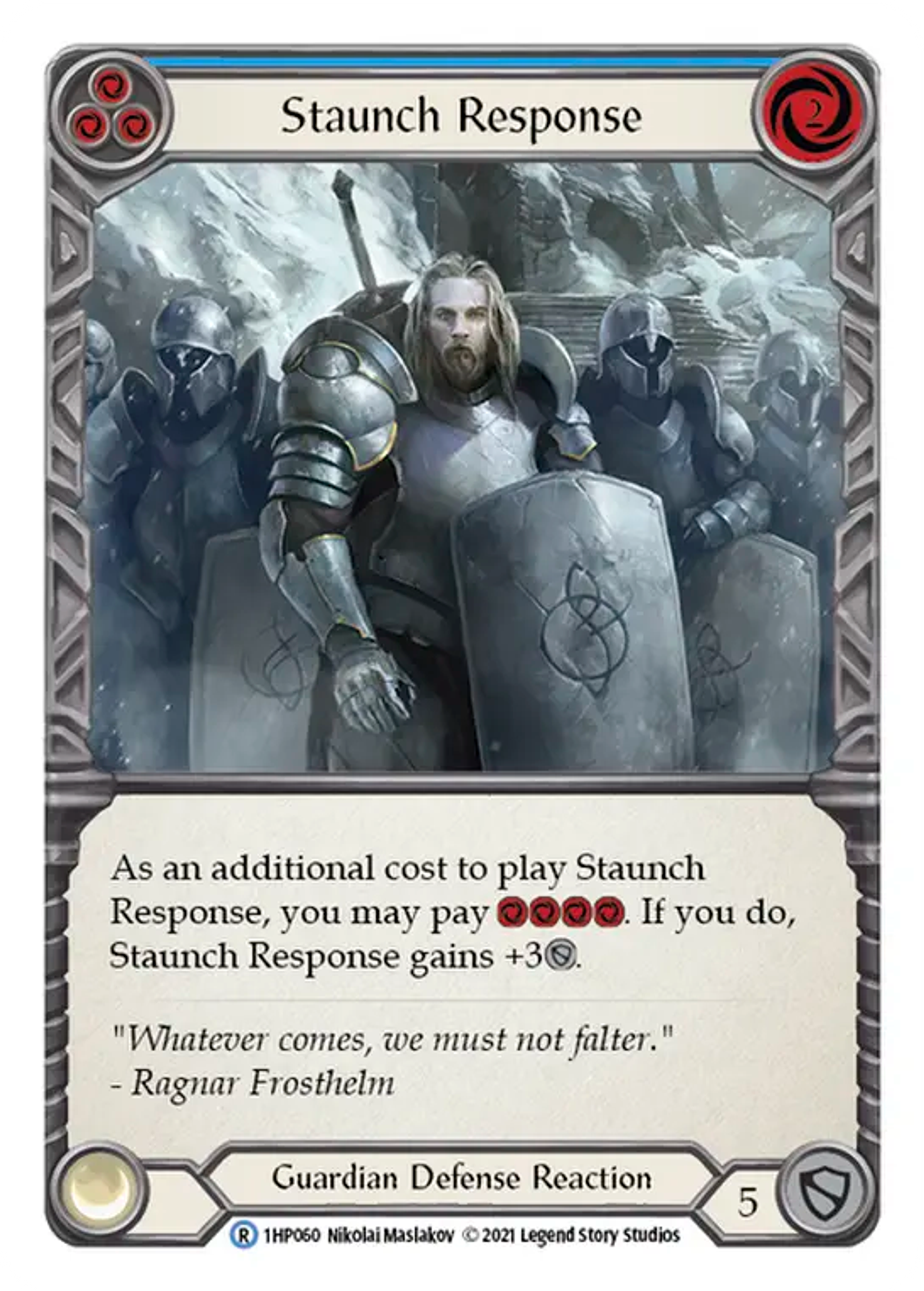 Staunch Response (Blue) — History Pack 1 — Flesh and Blood