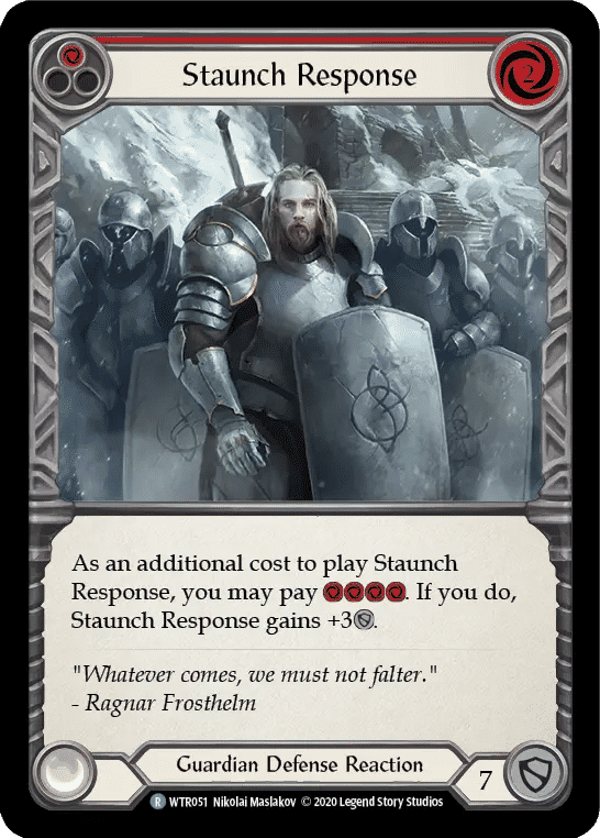 Staunch Response (Red) — Welcome to Rathe - Unlimited — Flesh and Blood