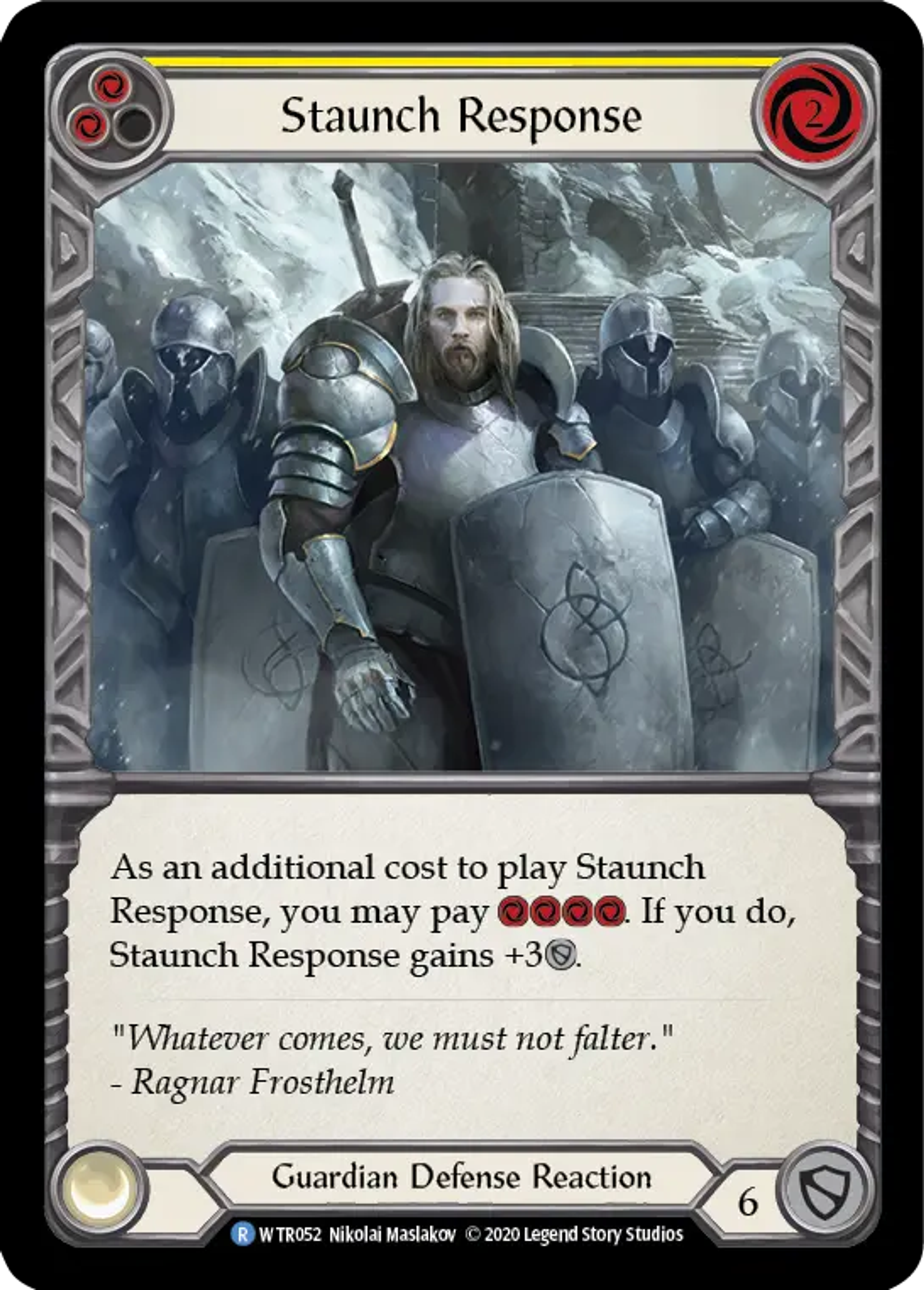 Staunch Response (Yellow) — Welcome to Rathe - Unlimited — Flesh and Blood