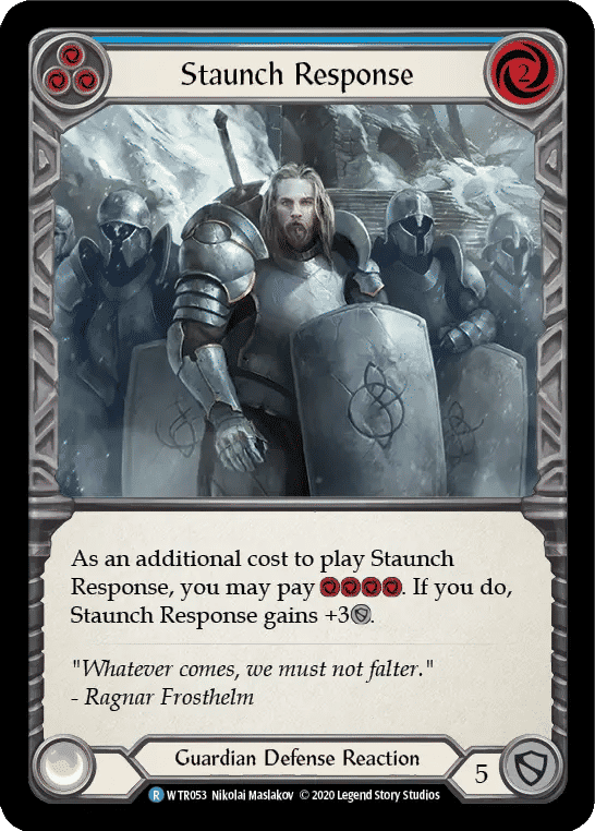 Staunch Response (Blue) — Welcome to Rathe - Unlimited — Flesh and Blood
