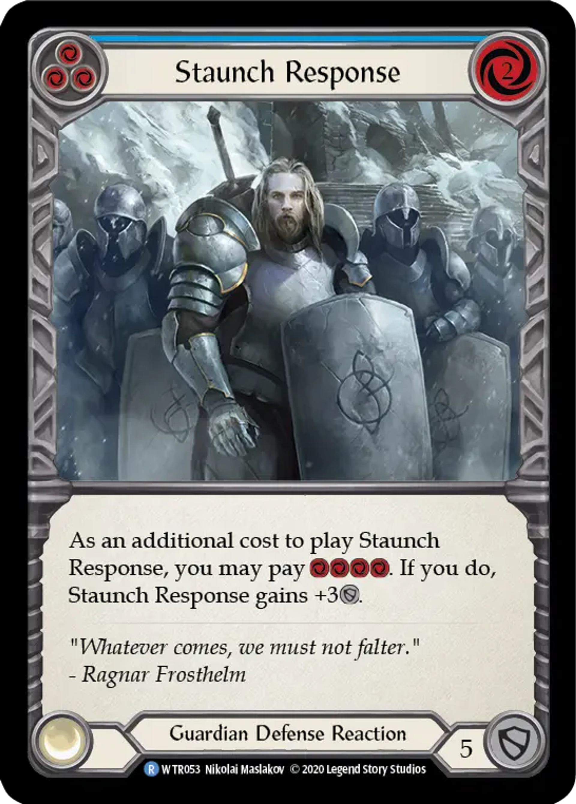 Staunch Response (Blue) — Welcome to Rathe - Unlimited — Flesh and Blood