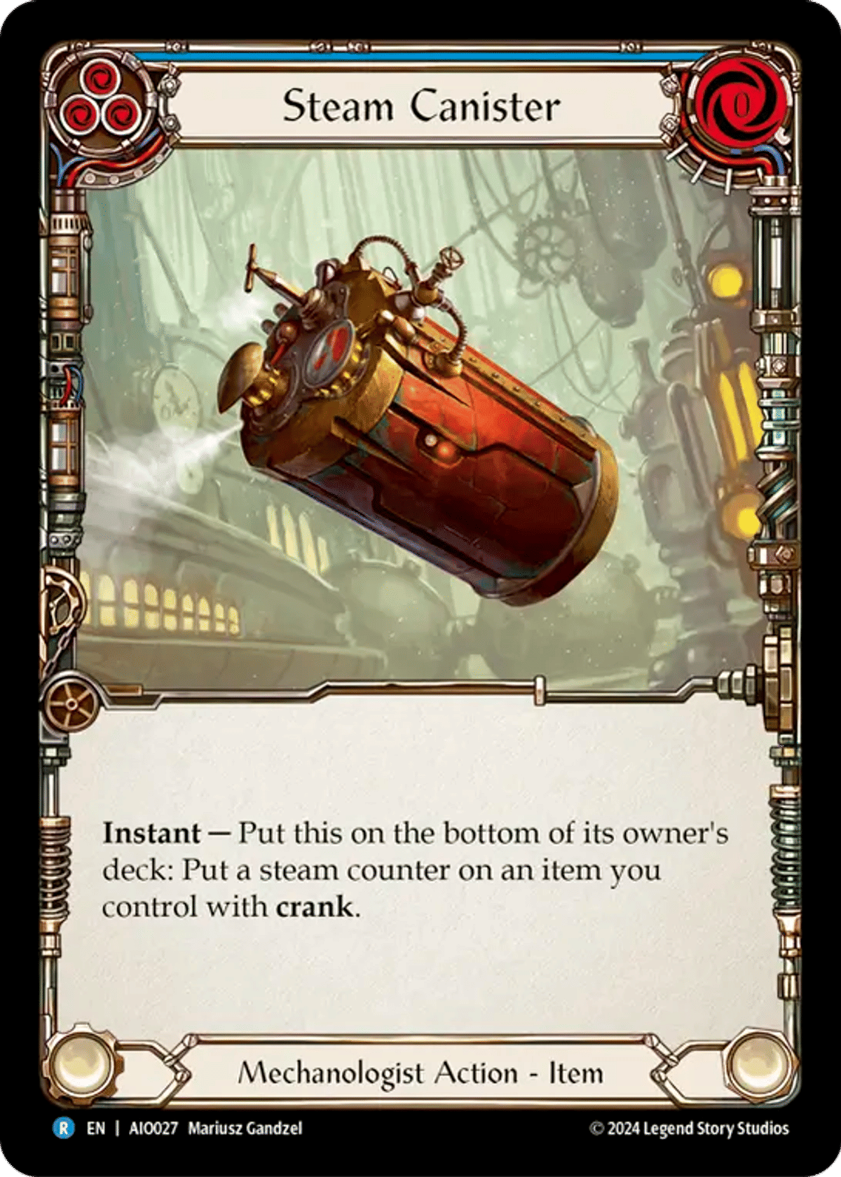 Steam Canister (Blue) from Armory Deck - Dash I/O - Flesh and Blood