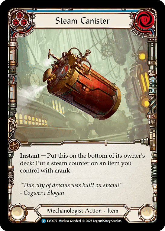 Steam Canister (Blue) — Bright Lights — Flesh and Blood