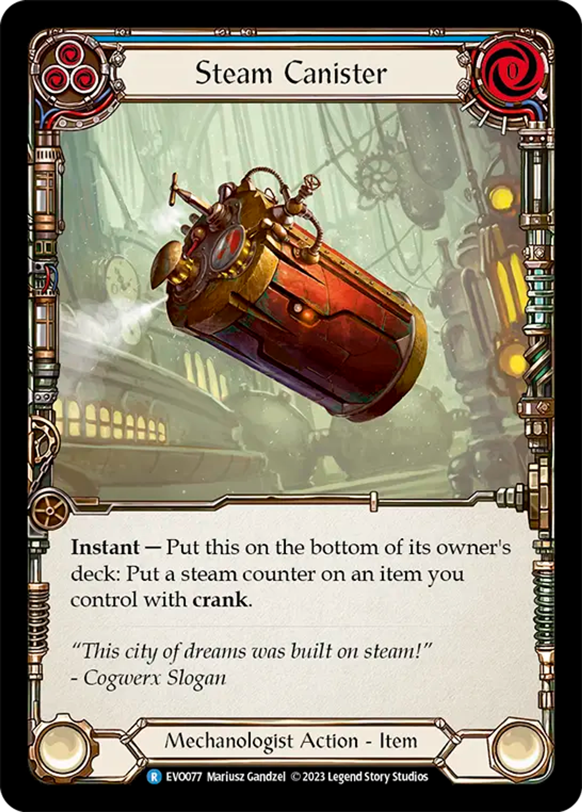 Steam Canister (Blue) — Bright Lights — Flesh and Blood