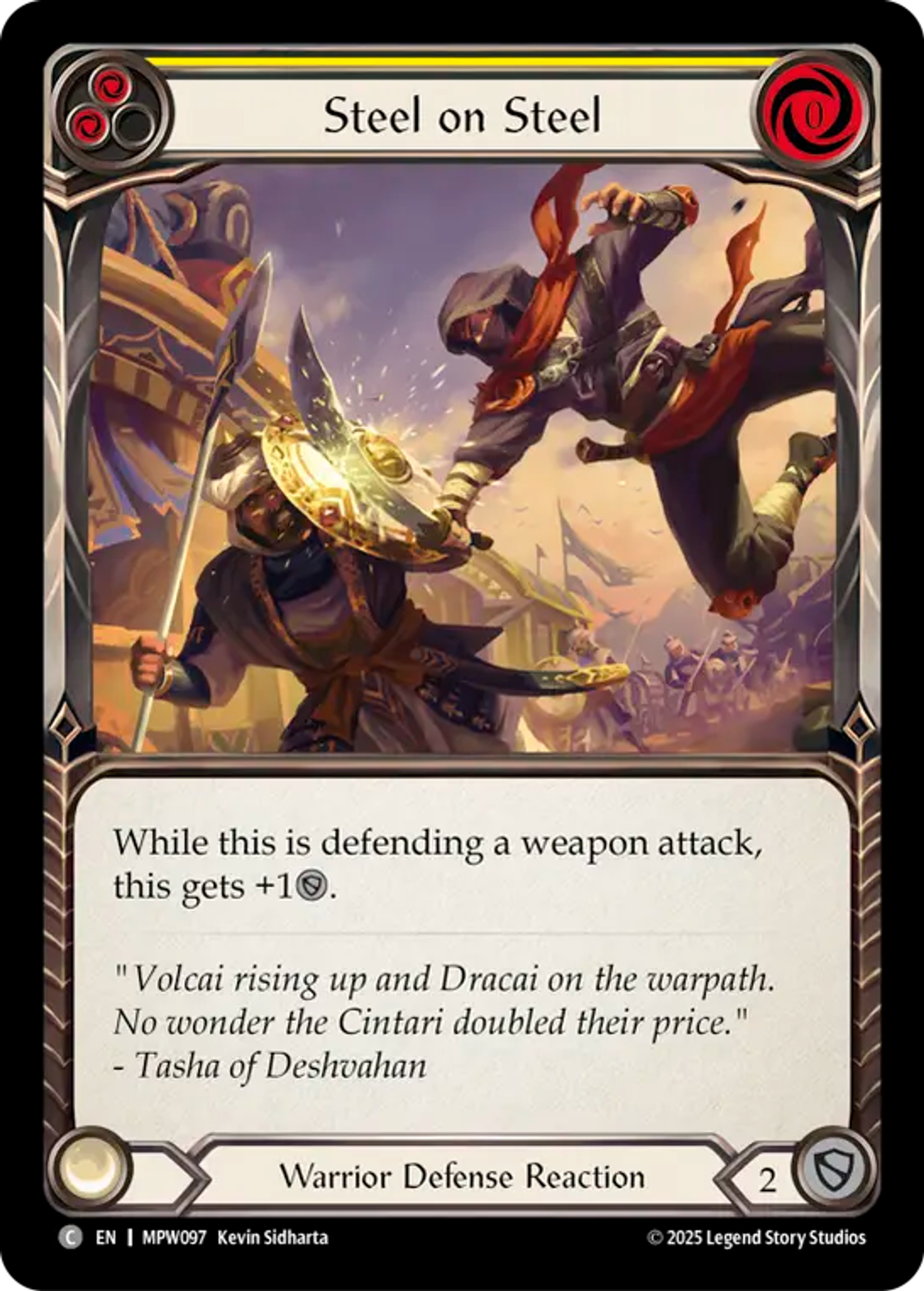 Steel on Steel (Yellow) — Mastery Pack Warrior — Flesh and Blood