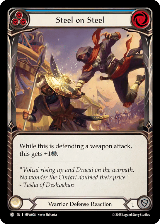 Steel on Steel (Blue) — Mastery Pack Warrior — Flesh and Blood