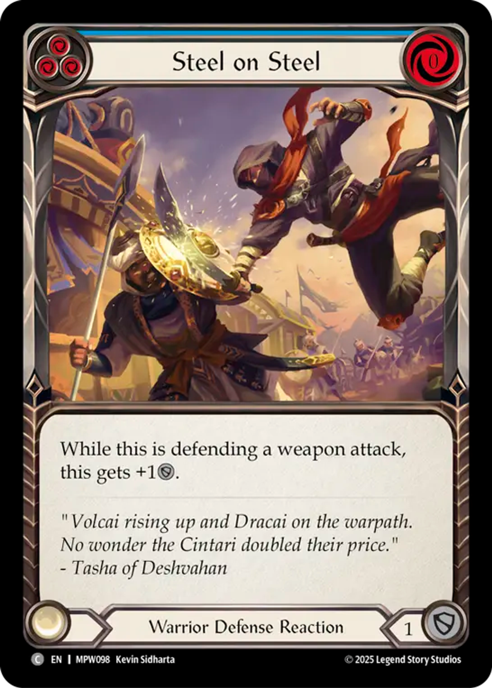Steel on Steel (Blue) — Mastery Pack Warrior — Flesh and Blood