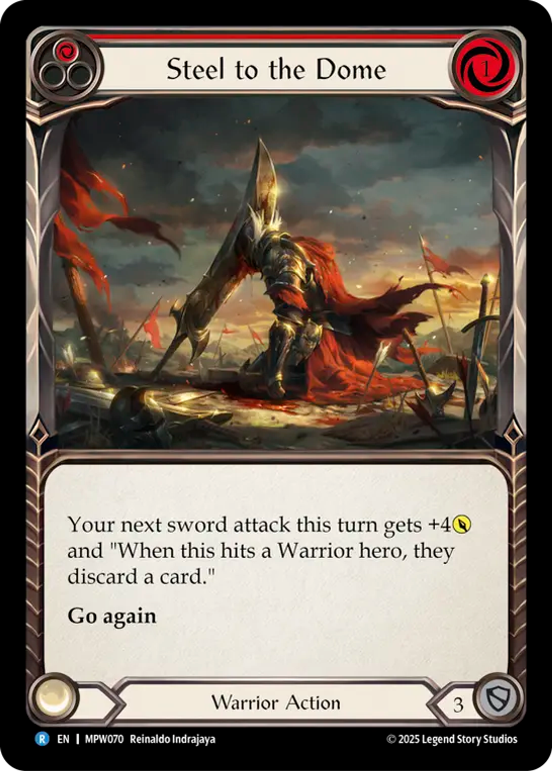 Steel to the Dome (Red) — Mastery Pack Warrior — Flesh and Blood