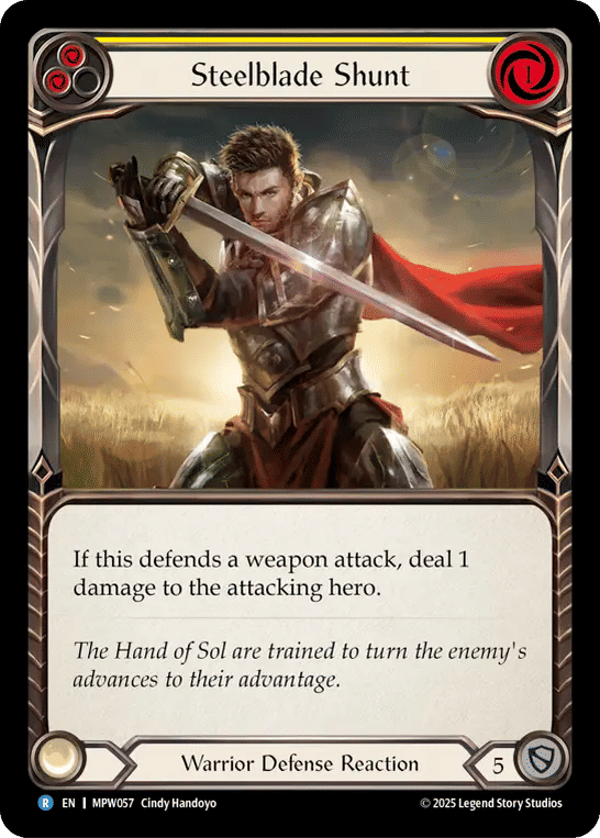 Steelblade Shunt (Yellow) — Mastery Pack Warrior — Flesh and Blood