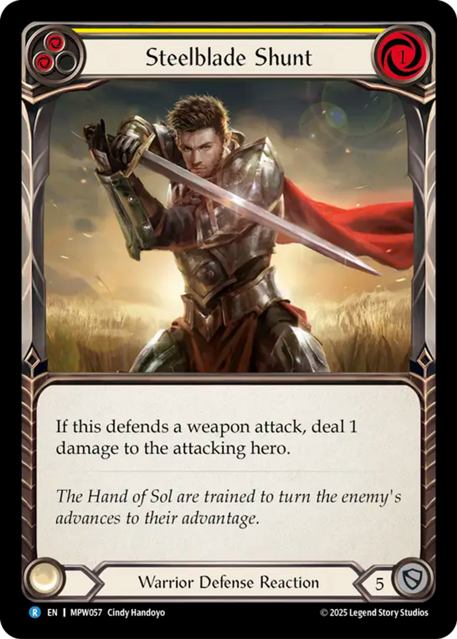 Steelblade Shunt (Yellow) — Mastery Pack Warrior — Flesh and Blood