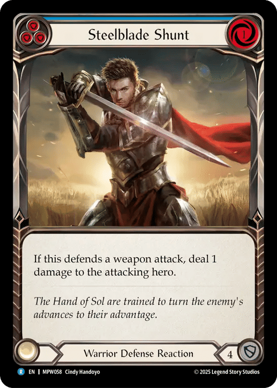Steelblade Shunt (Blue) — Mastery Pack Warrior — Flesh and Blood