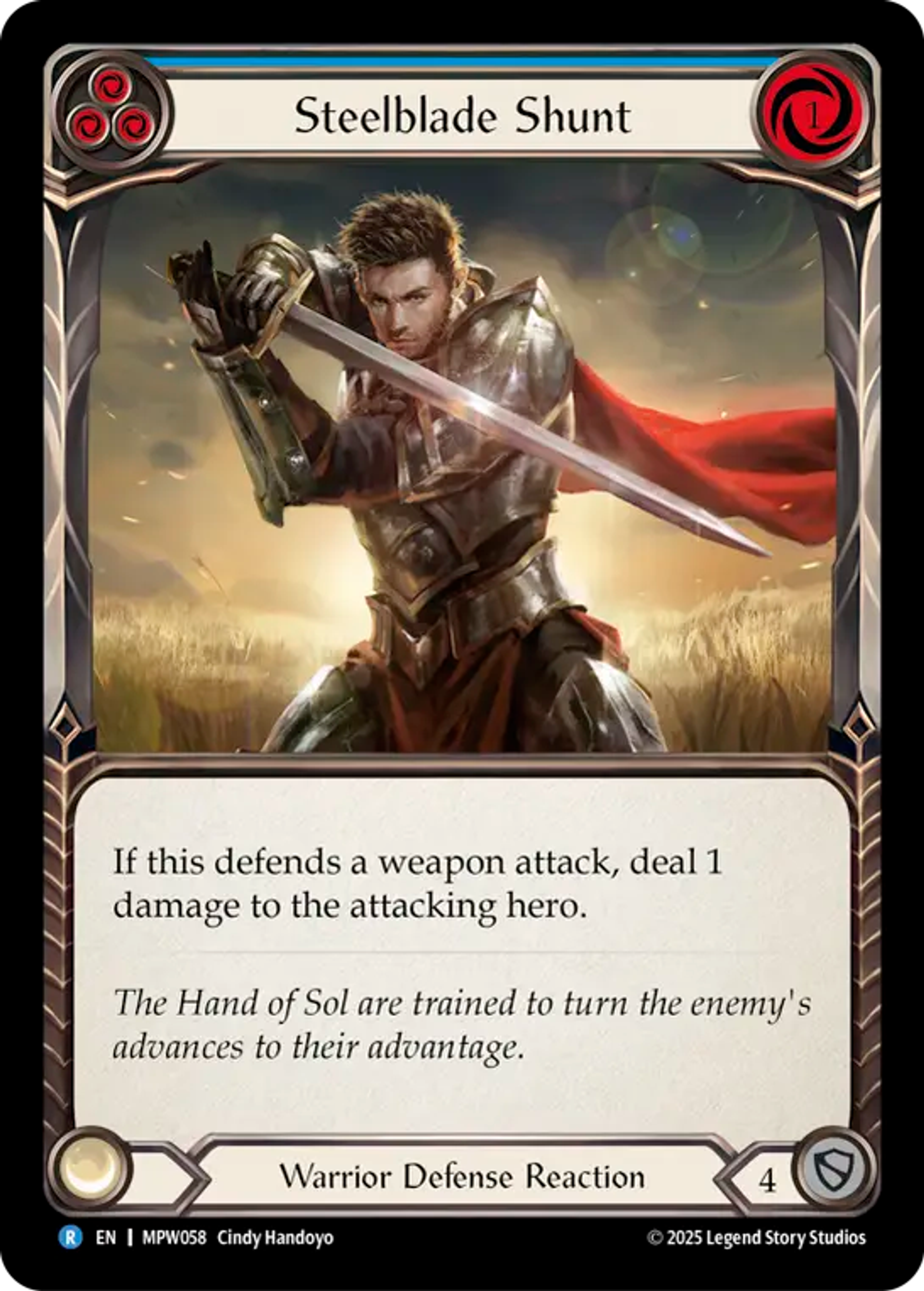 Steelblade Shunt (Blue) — Mastery Pack Warrior — Flesh and Blood