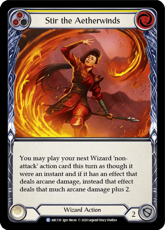 Stir the Aetherwinds (Yellow) — Arcane Rising - Unlimited — Flesh and Blood