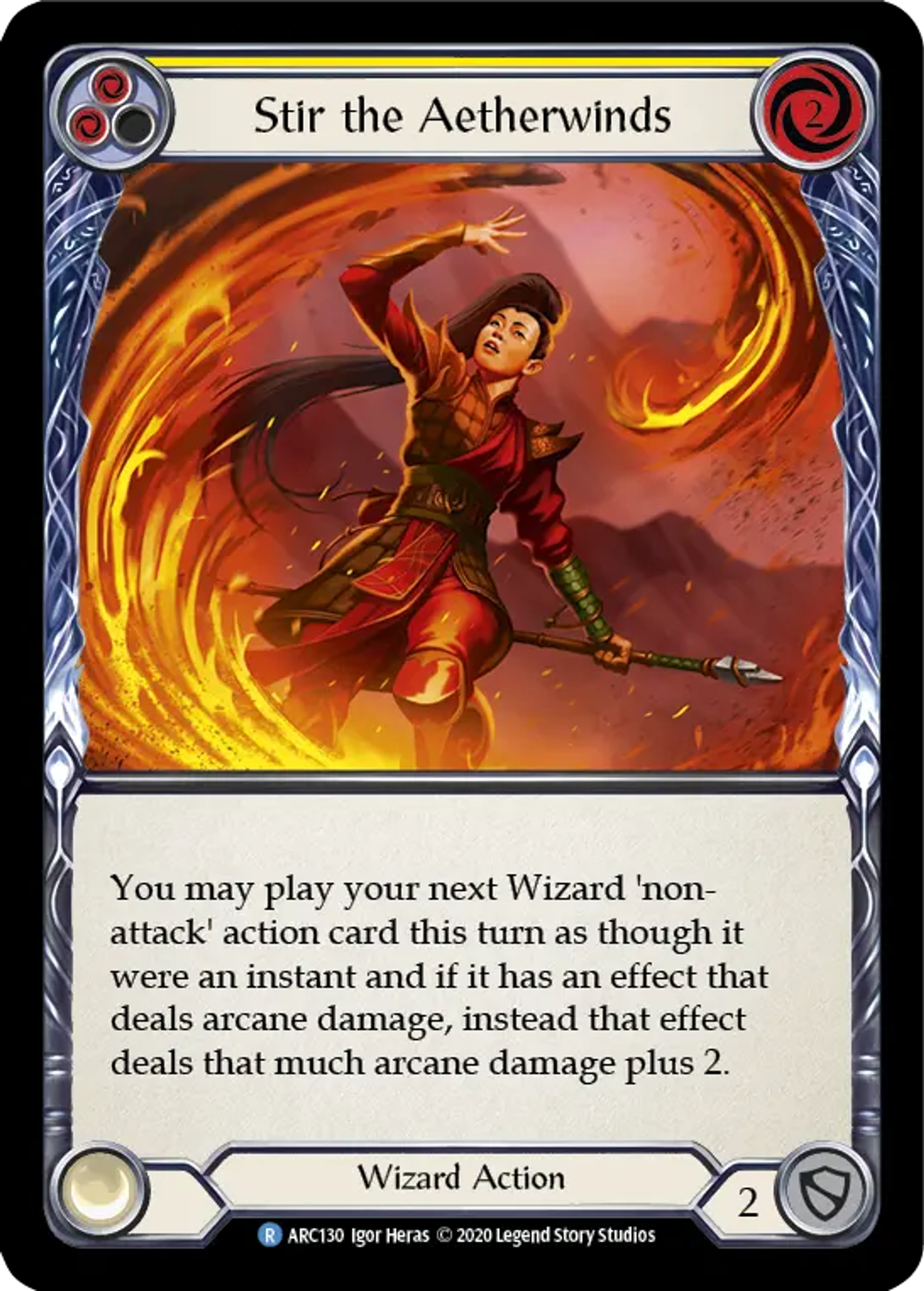 Stir the Aetherwinds (Yellow) — Arcane Rising - Unlimited — Flesh and Blood