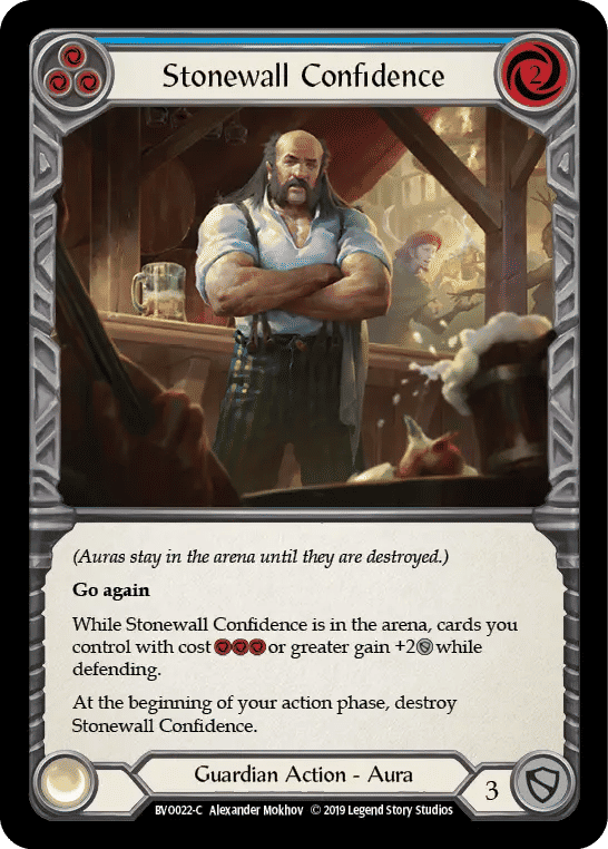 Stonewall Confidence (Blue) — Bravo, Showstopper - Hero Deck — Flesh and Blood