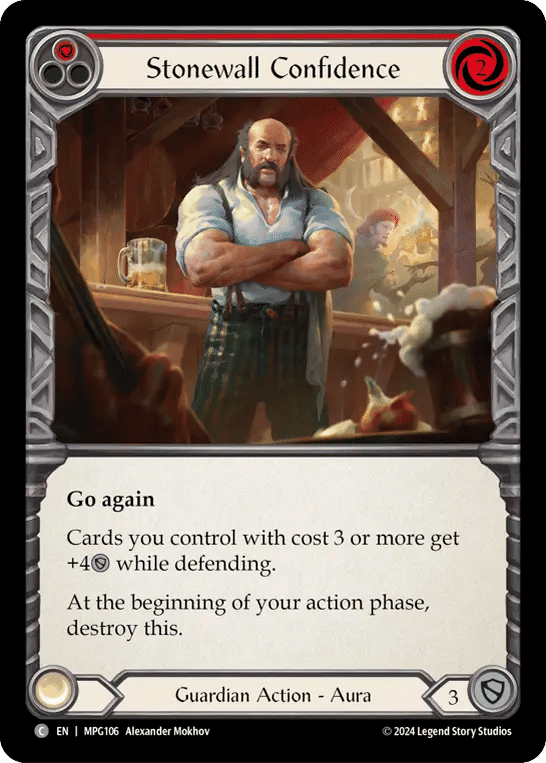 Stonewall Confidence (Red) — Mastery Pack Guardian — Flesh and Blood