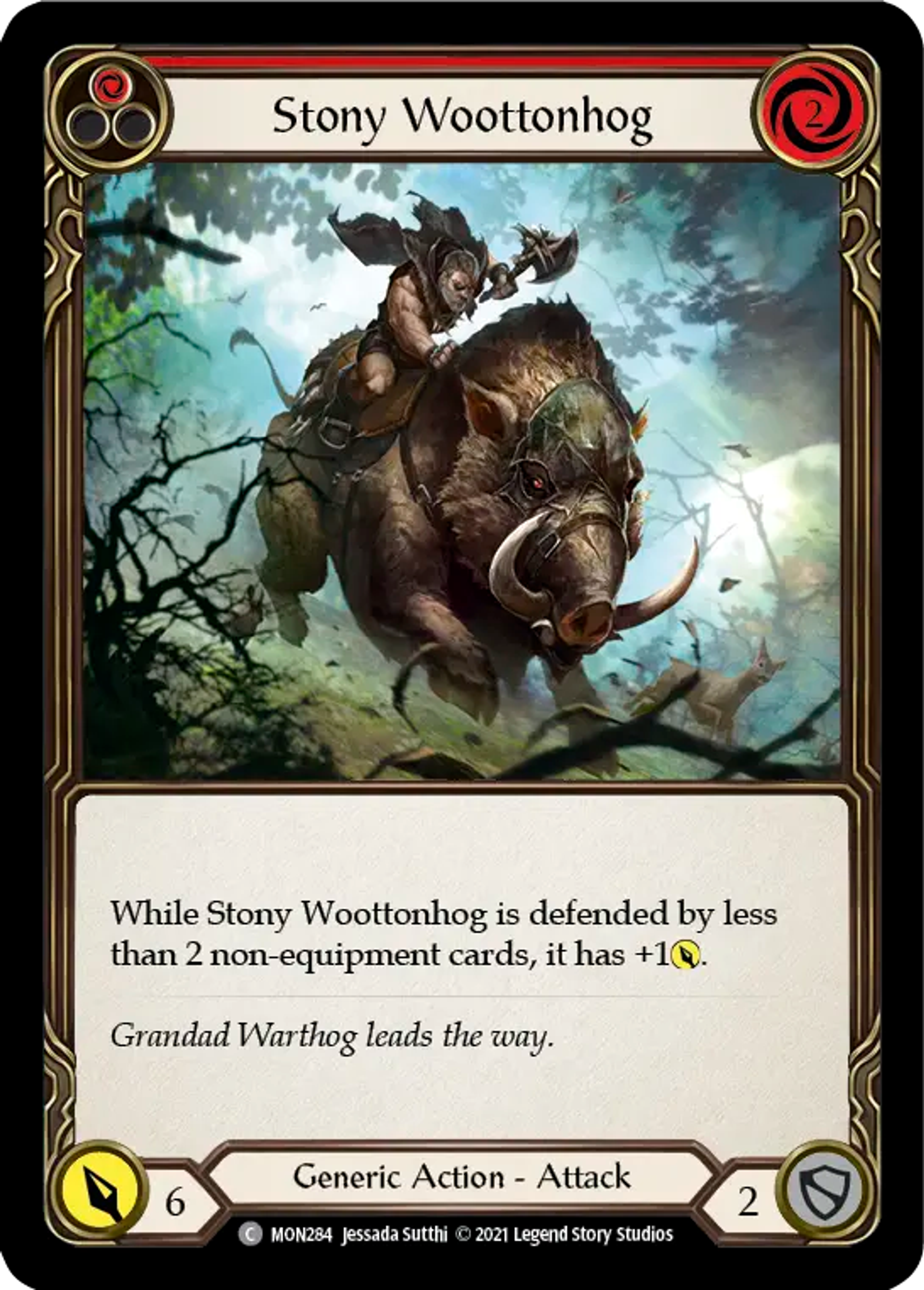 Stony Woottonhog (Red) — Monarch — Flesh and Blood