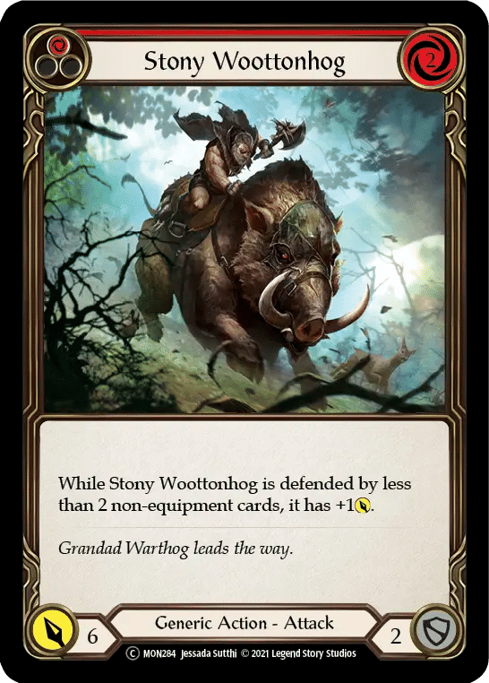 Stony Woottonhog (Red) — Monarch - Unlimited — Flesh and Blood