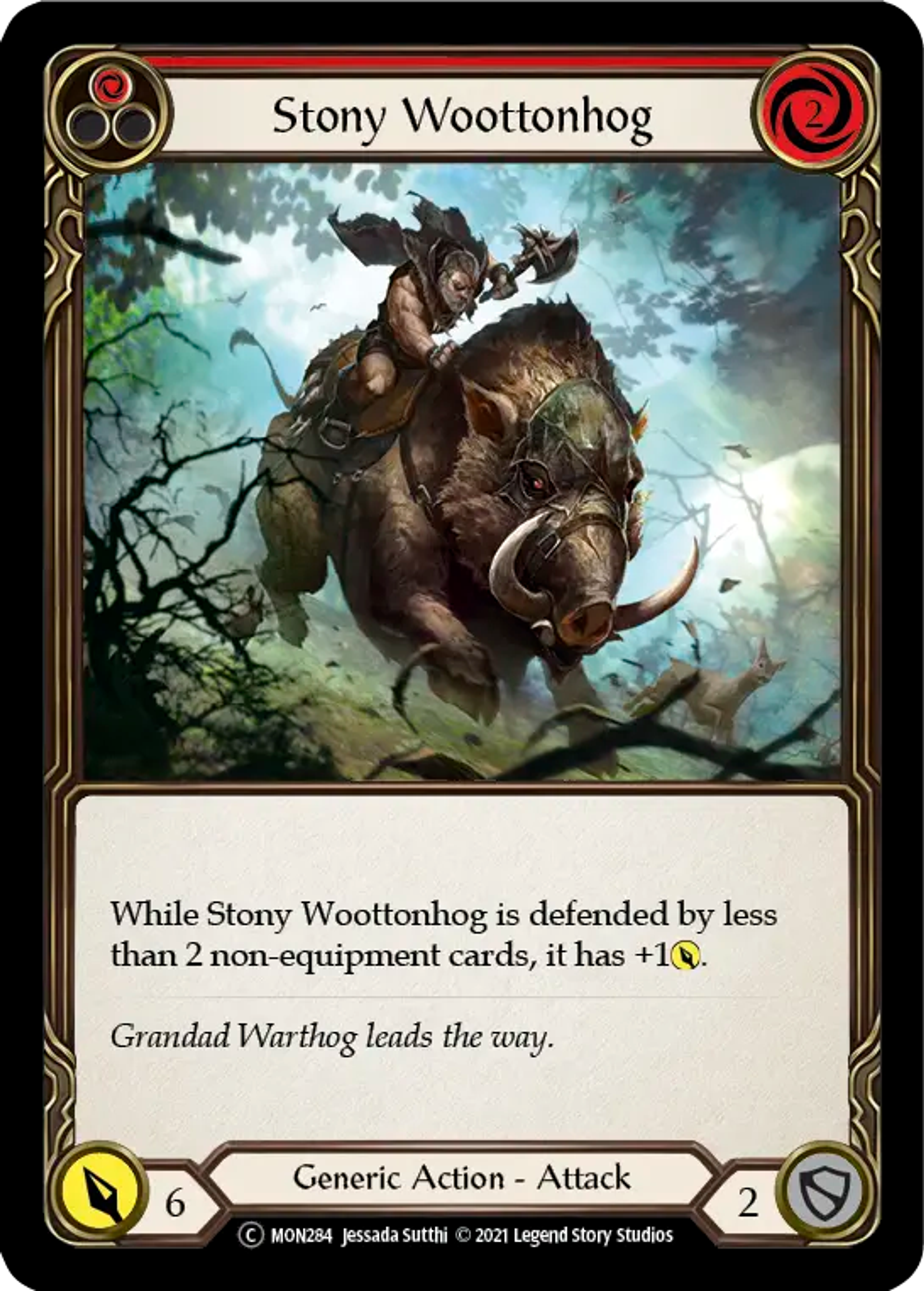 Stony Woottonhog (Red) — Monarch - Unlimited — Flesh and Blood