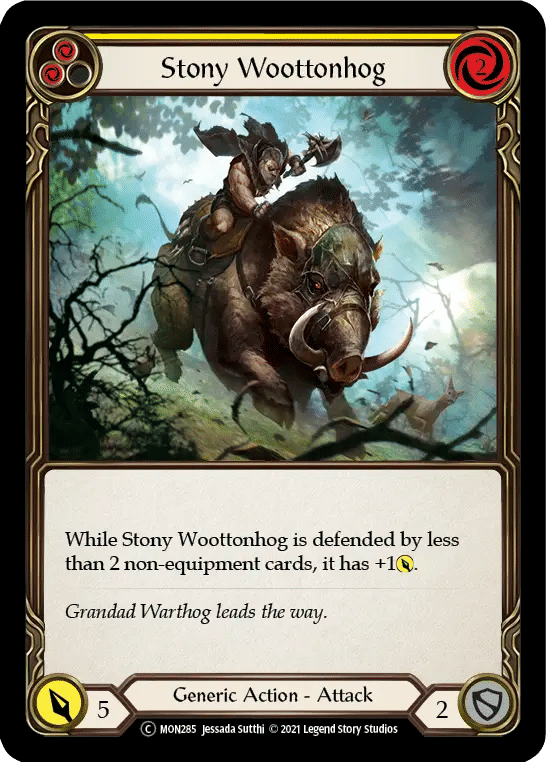 Stony Woottonhog (Yellow) — Monarch - Unlimited — Flesh and Blood