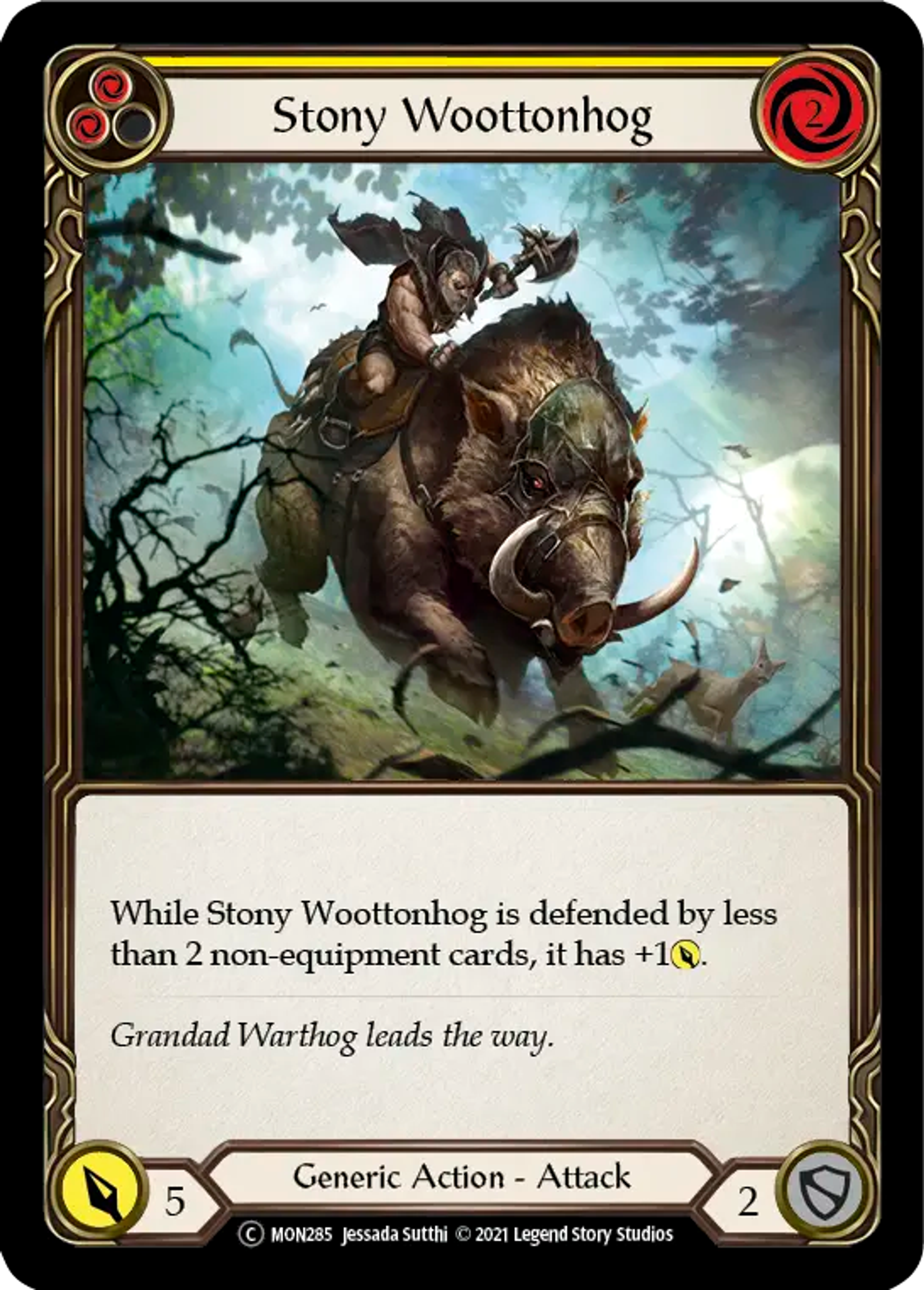Stony Woottonhog (Yellow) — Monarch - Unlimited — Flesh and Blood