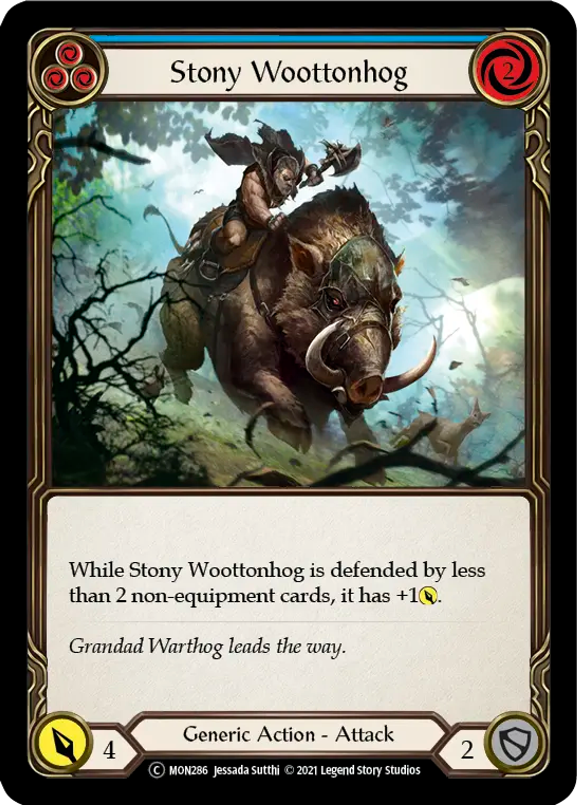 Stony Woottonhog (Blue) — Monarch - Unlimited — Flesh and Blood