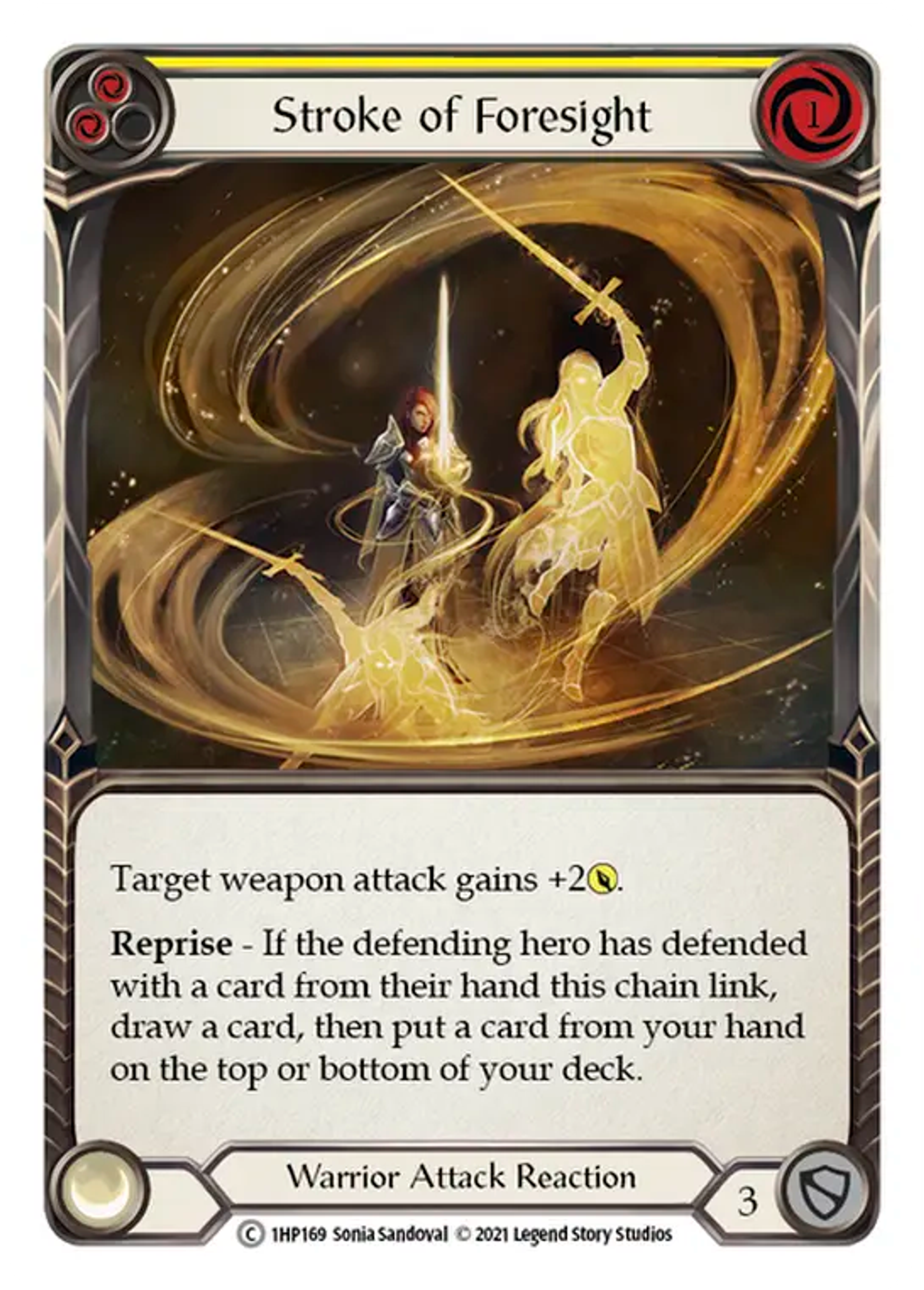 Stroke of Foresight (Yellow) — History Pack 1 — Flesh and Blood