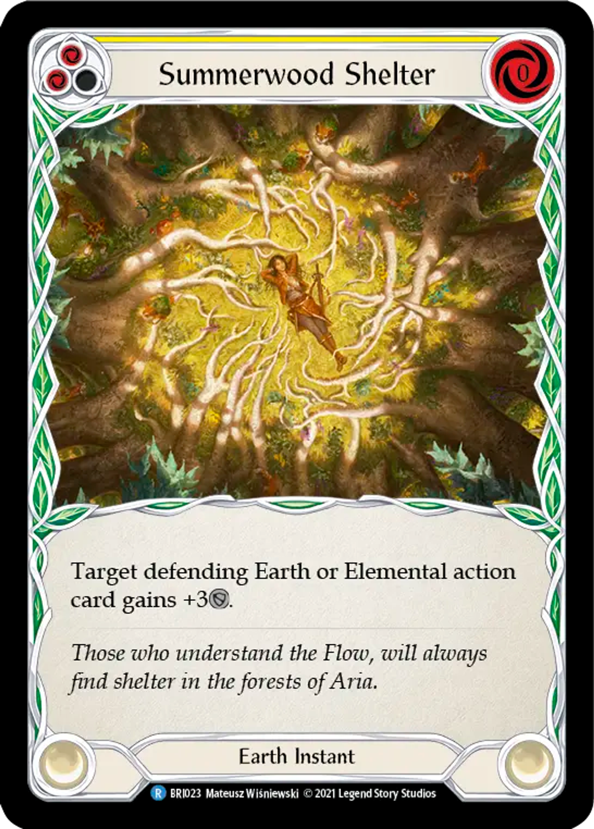 Summerwood Shelter (Yellow) — Briar - Blitz Deck — Flesh and Blood