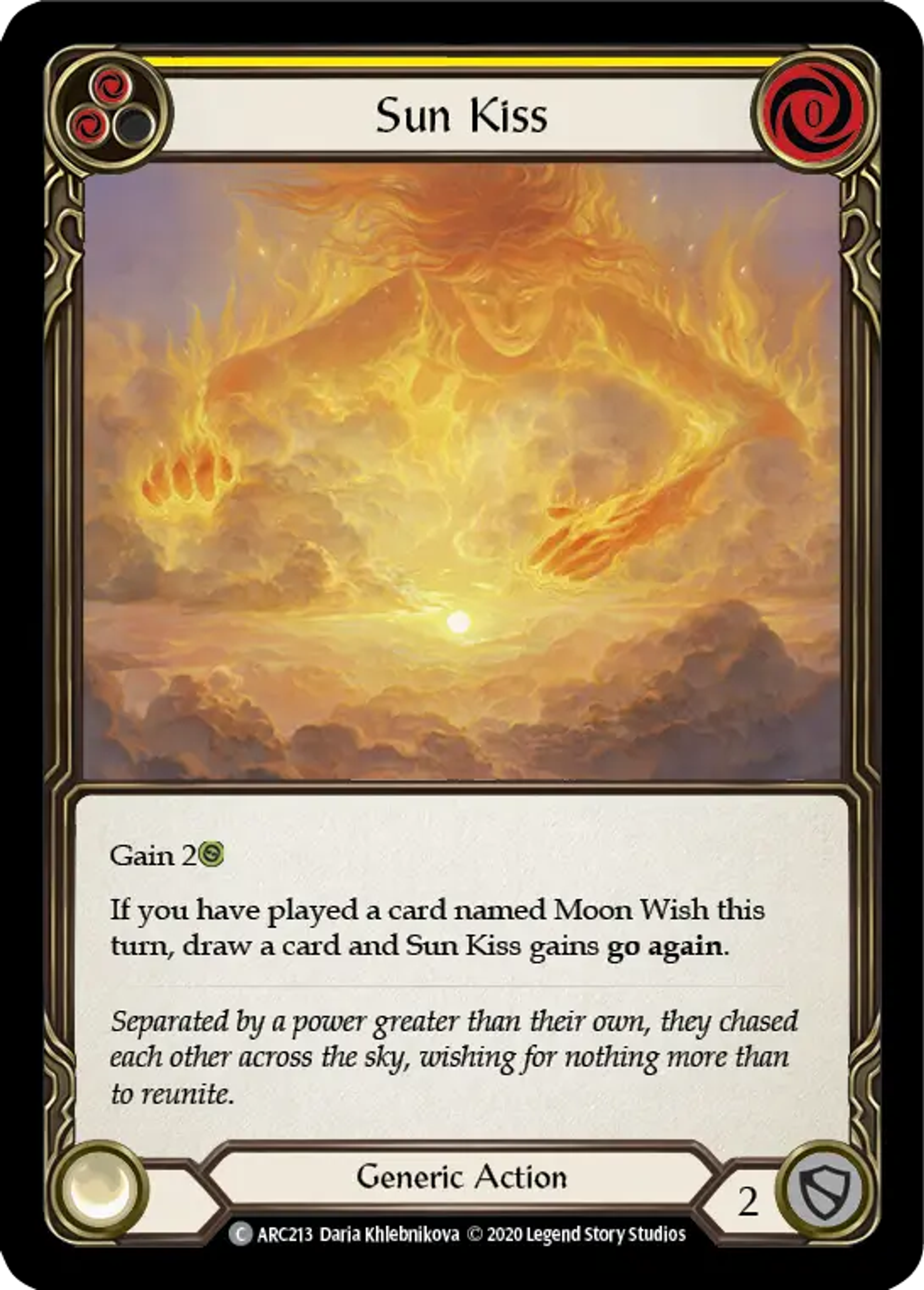 Sun Kiss (Yellow) — Arcane Rising - Unlimited — Flesh and Blood