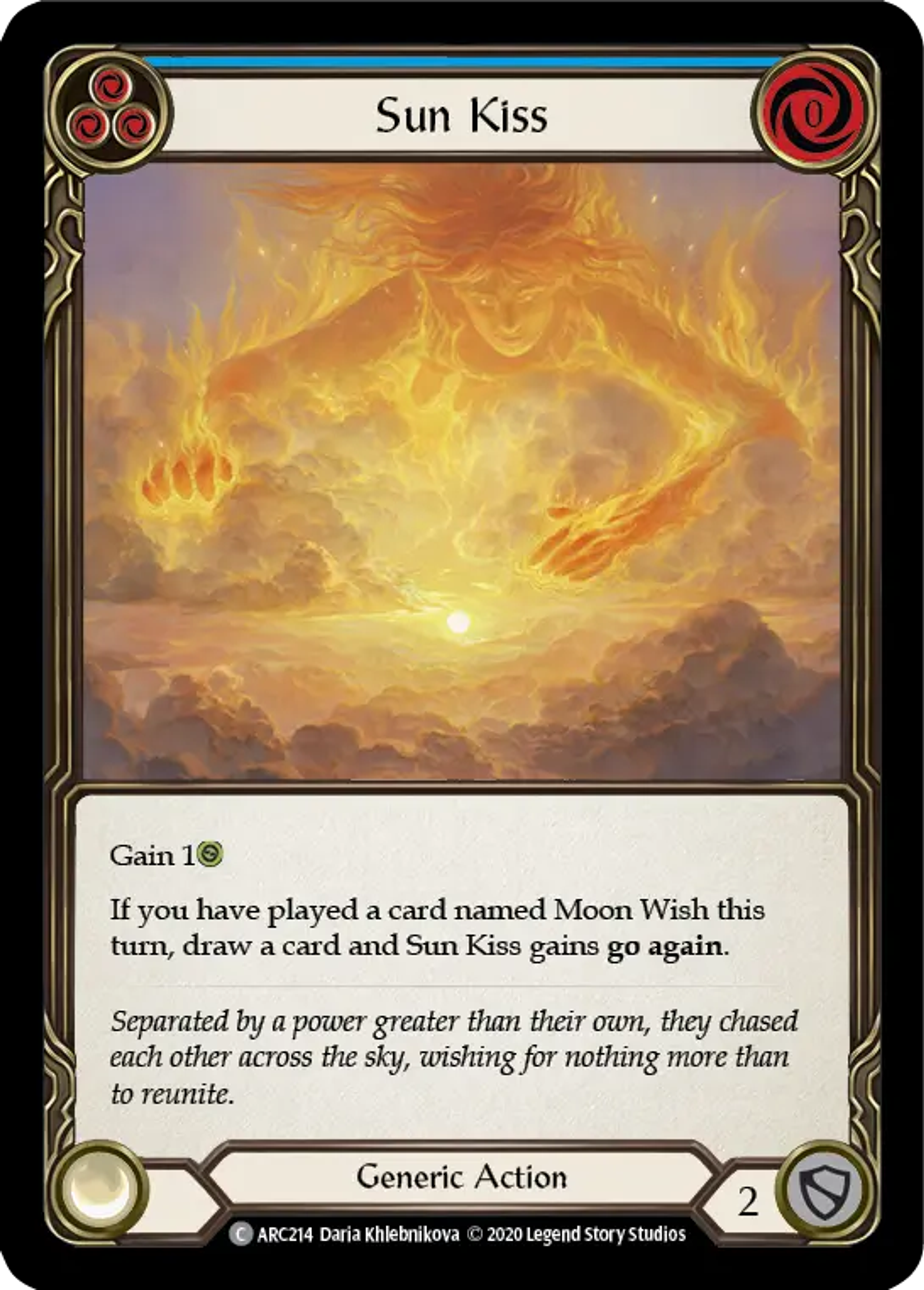 Sun Kiss (Blue) — Arcane Rising - Unlimited — Flesh and Blood