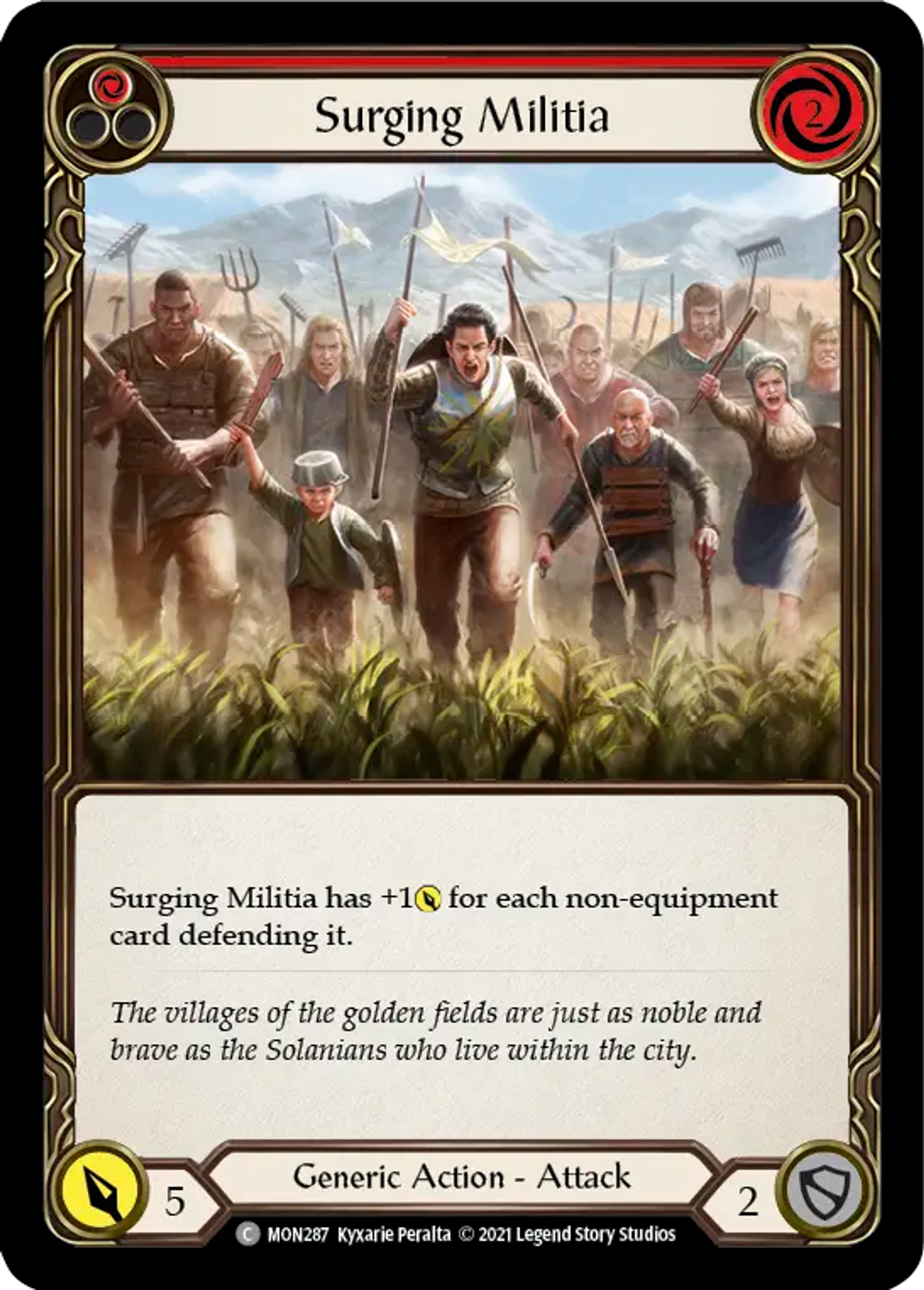 Surging Militia (Red) — Monarch — Flesh and Blood